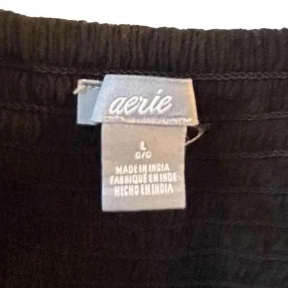 Aerie Women's Black V-Neck Maxi Dress w/ Front Cut-Out Detail Size Large - Picture 11 of 14